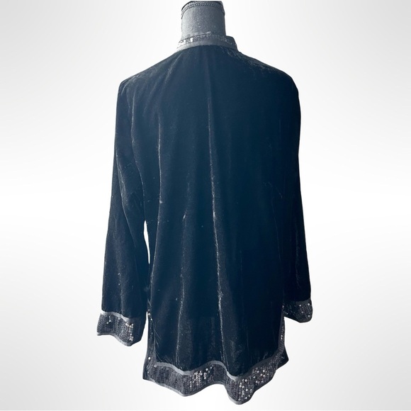 Nygard Collection Black Velvet Squince Tunic - Picture 3 of 13